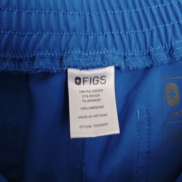 FIGS High Waisted Yola Skinny Scrub Pants Blue Straight Leg TW2000R Large L - Picture 7 of 9